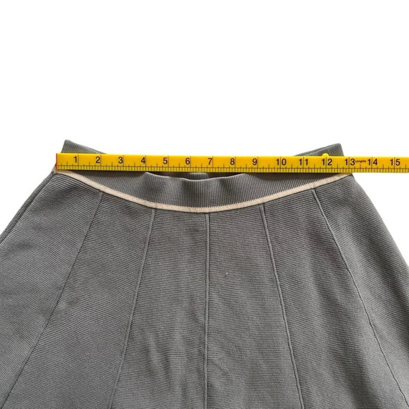 Joie Pleated Skirt with Pink Trim Gray Size Small - Picture 5 of 6